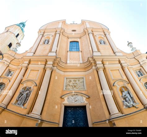 St.Martin's church in Warsaw, Poland, Europe. Polish architecture ...