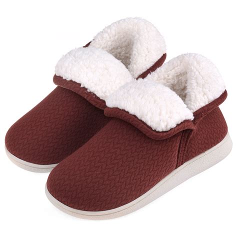 VONMAY Women's Fuzzy Slippers Booties Indoor Outdoor House Shoes ...