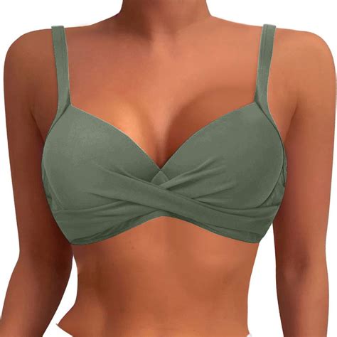 Women Push Up Underwire Bikini Top with Padded Swimsuit Bra Stylish ...
