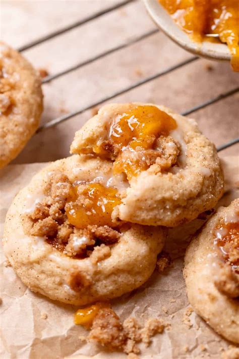 Peach Cobbler Cookies - Cambrea Bakes