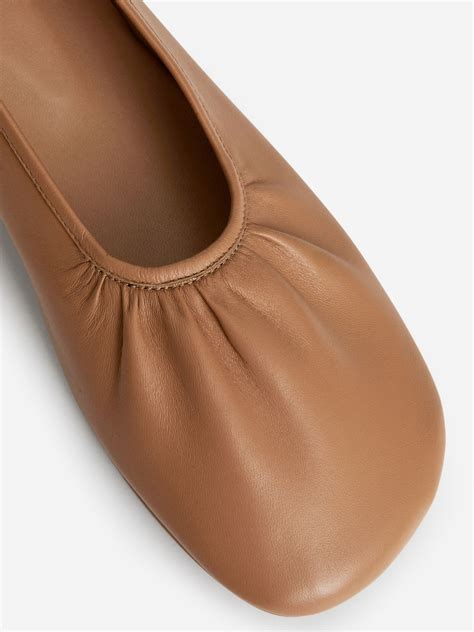 Leather Ballet Flats – Brown – Women – ARKET WW