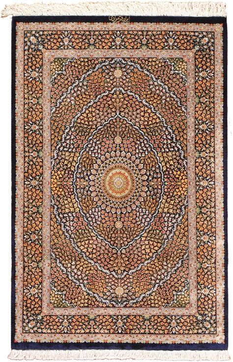 Azerbaijan Collection Hand-Knotted Pure Silk Area Rug- 2' 7" x 4' In ...