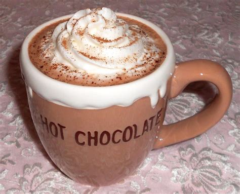 Hot Cocoa in a Hot Chocolate Mug with Whipped Cream