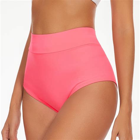 Women High Waist Yoga Booty Shorts V Back Bikini Bottoms Swim Briefs ...