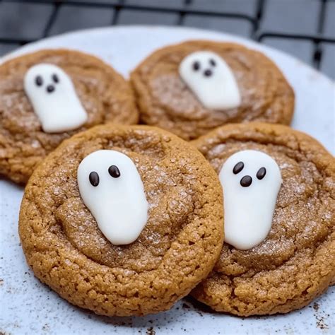 Ultimate Spooky Ghost Brown Butter Pumpkin Cookies for Halloween