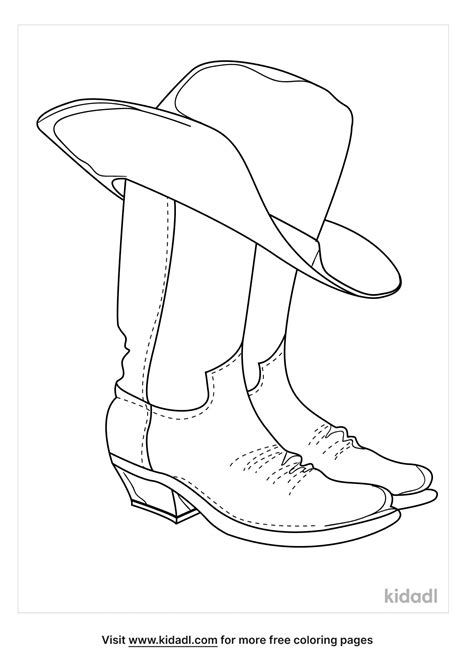 Cowboy Boots Coloring Pages