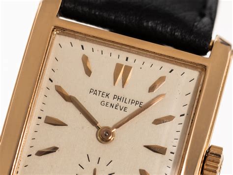 PATEK PHILIPPE Vintage Rectangular Gentlemen Ref-2530 18k Rose Gold Bj-1954