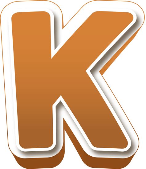 Chocolate 3d Bold Letter K 22351638 PNG