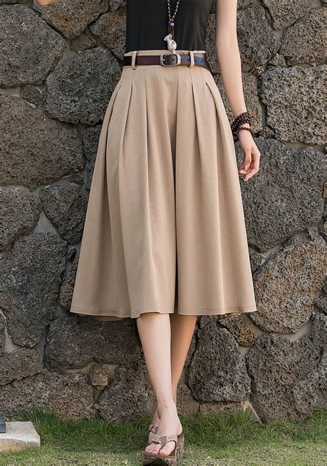 Pleated Khaki Skirt at Merrill Lavallee blog