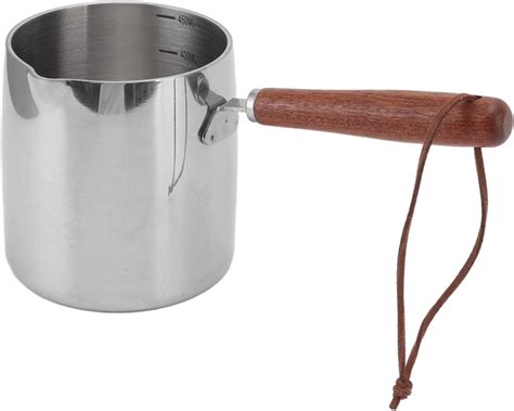 Stainless Steel Stockpot,Small Sauce Pot Butter Melting Pot Wooden ...