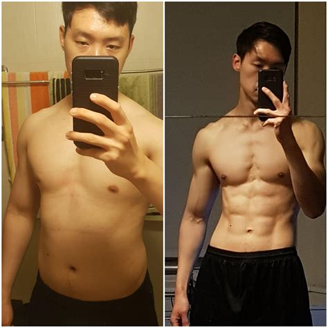 30 yr male / 183cm (6'0") - 85kg (187lb) to 67.3kg (148lb) - BF %? Been ...
