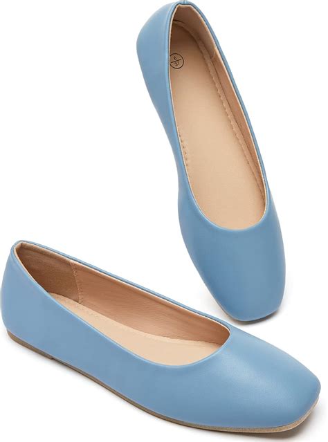 Light Blue Flat Shoes
