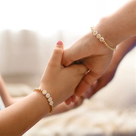 Custom Name Matching Bracelets, Personalized Mother Daughter Bracelet ...