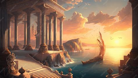 Premium AI Image | Ancient Greece Temple Generative AI