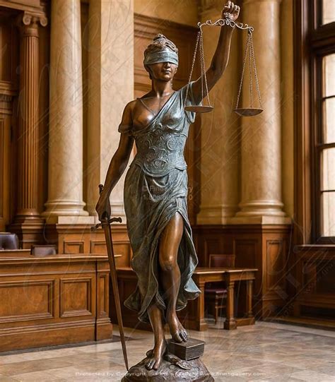 Bronze Statues - 84 Inch Tall Lady Of Justice In Bronze - BS-1589 ...