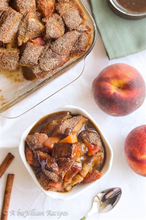 Peach Bread Pudding - A baJillian Recipes