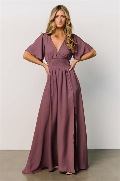 Verona Smocked Maxi Dress | Vintage Plum | Baltic Born