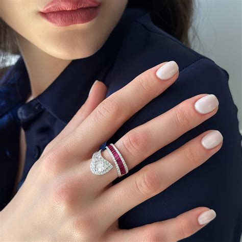 2.35 Carat Baguette Ruby Diamond Ring LIMITED EDITION Zen Diamond