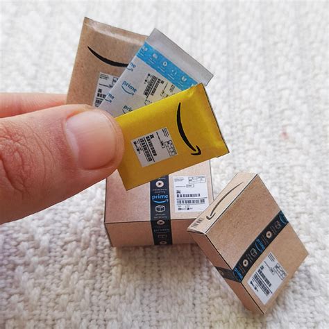 Mini AMAZON Box & Envelope Set Template 6 Pieces Amazon Box PRINTABLE ...