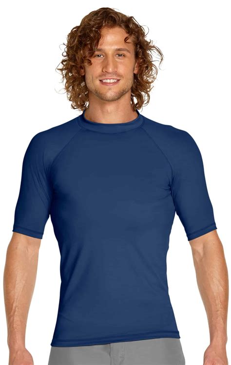 Men's Short Sleeve Rash Guard - Navy - Wet Effect, Inc.