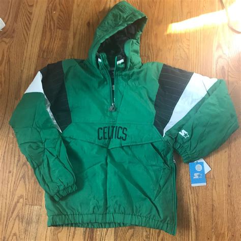 Green Boston Celtics Starter Pullover Jacket Youth... - Depop