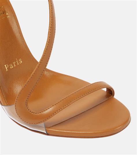 Nudes Rosalie Leather Sandals in Beige - Christian Louboutin | Mytheresa