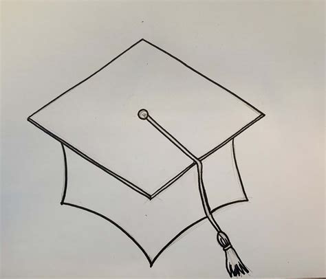 How to Draw a Graduation Cap With Tassel - basicdraw.com
