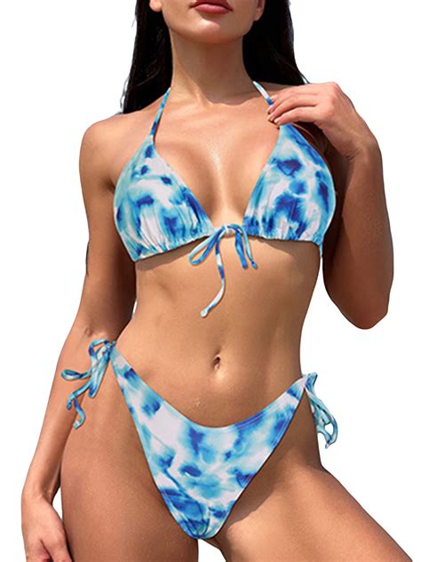 FEORJGP Women's Triangle Bikini Ladies Sexy Bodycon Swimsuits ...