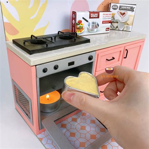 Mini 2in1 REAL Baking & Cooking Kitchen Set | Miniature Cooking Shop ...