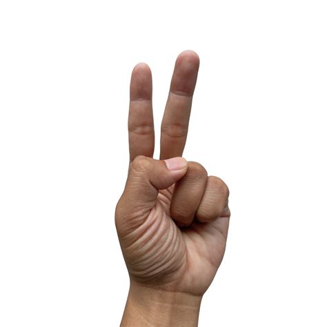 Peace hand two finger Sign photo image png 22185898 PNG