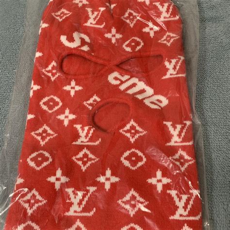 Shiesty Beefly "Custom" Red Ski Mask With Supreme... - Depop