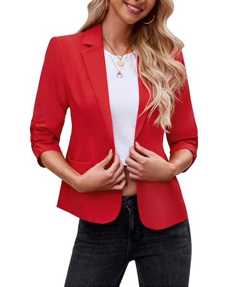 Free Shipping! luvamia Blazers for Women Suit Jackets Dressy 3/4 Sleeve ...