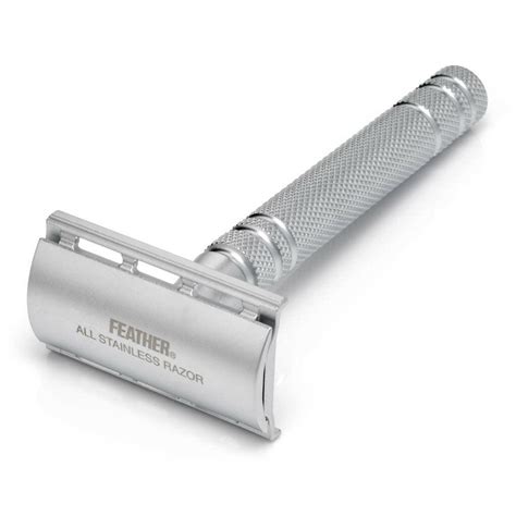 Feather All Stainless Steel Double Edge Safety Razor AS-D2 - Grown Man ...