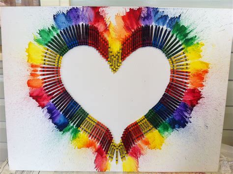 Melted crayon canvas!!! | Melted crayon canvas, Melting crayons, Crayon art