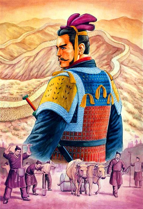 General Meng Tian of the Qin Dynasty ordered by the first emperor of China Qin Shihuang to ...