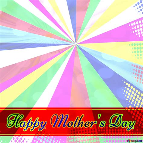 Retro style card for Happy Mother's Day with Colors rays №171045