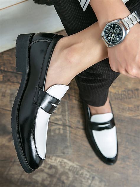 Men Two Tone Penny Loafers | Leather shoes men, Men's british style ...