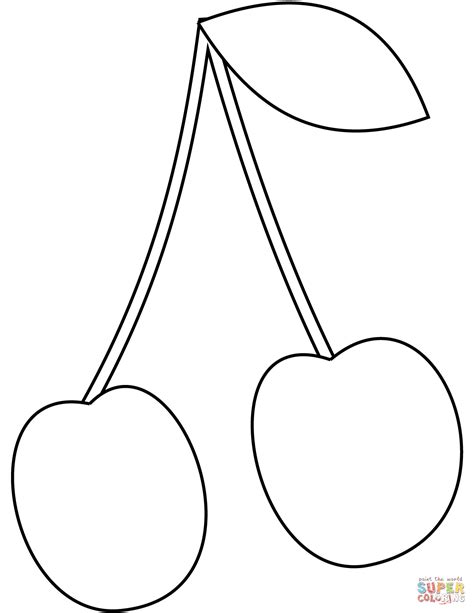 Cherry Coloring Page Printable at Armando Jackson blog