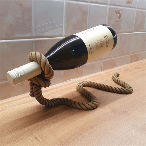 🍷 STYLISH ROPE WINE HOLDER (bottle holder)・ STL File for 3D printing・Cults