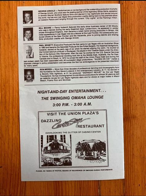 Vintage Las Vegas — Nude on Ice, Plaza Las Vegas, 1989 Daytime photo...