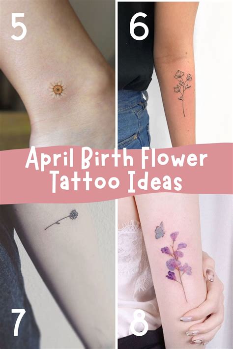 April Birth Flower Tattoo {Daisy + Sweet Pea} - Tattoo Glee