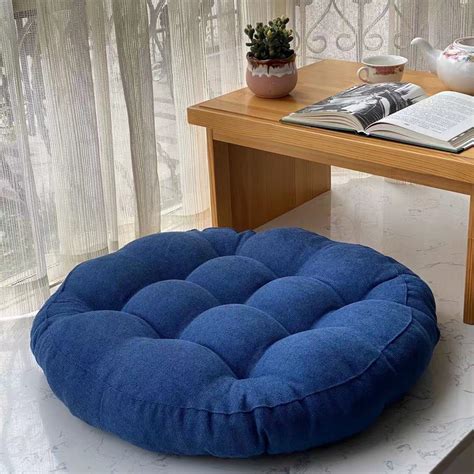 AnuirheiH Outdoor Floor Cushions, Round Knitted Cotton Winter Thicked ...