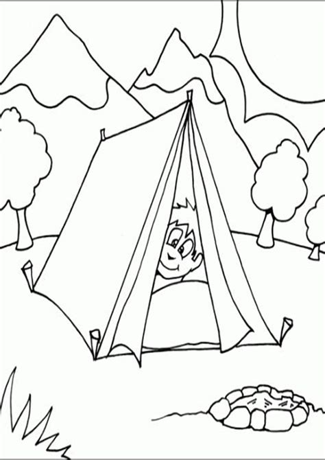 Free & Easy To Print Camping Coloring Pages - Tulamama