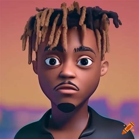 Animated 3D character of Juice Wrld on Craiyon