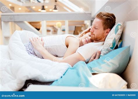 Beautiful Couple Romance in Bed Stock Image - Image of passionate ...