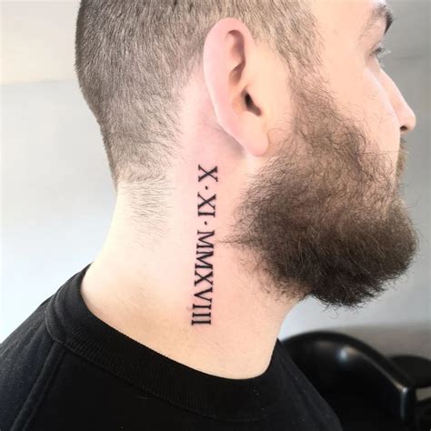 Roman Numeral Tattoo Neck - Forearm Tattoo Ideas