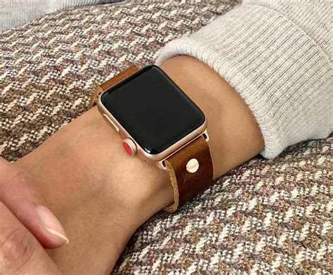 Grain Leather Apple Watch Band 38mm 40mm 41mm Strap Bands Bracelet 42mm ...