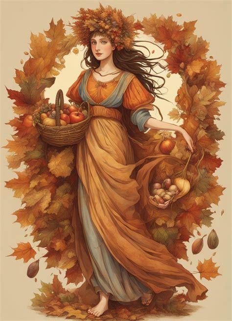 The harvest goddess carries a Cornucopia full of f by SOS-Ouroboros-K ...