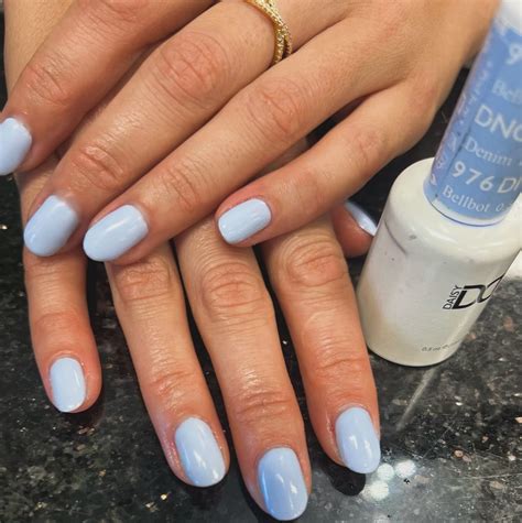 Pin by Summer English on Nail Ideas | Powder blue nails, Blue gel nails ...