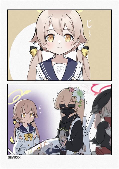 koharu, hifumi, peroro, and nagisa (blue archive) drawn by gevuxx ...